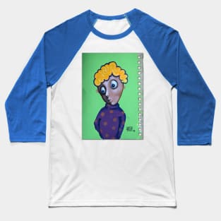 Little Flower Boy Alone in the Woods Looking for Friend | Bad Hero Portrait Lowbrow Pop Surreal Art | Cartoon Star | Mini Masterpieces | Original Oil Painting By Tyler Tilley Baseball T-Shirt